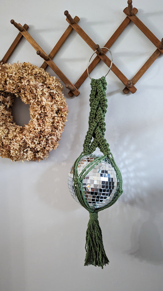 Macrame Mirror Ball