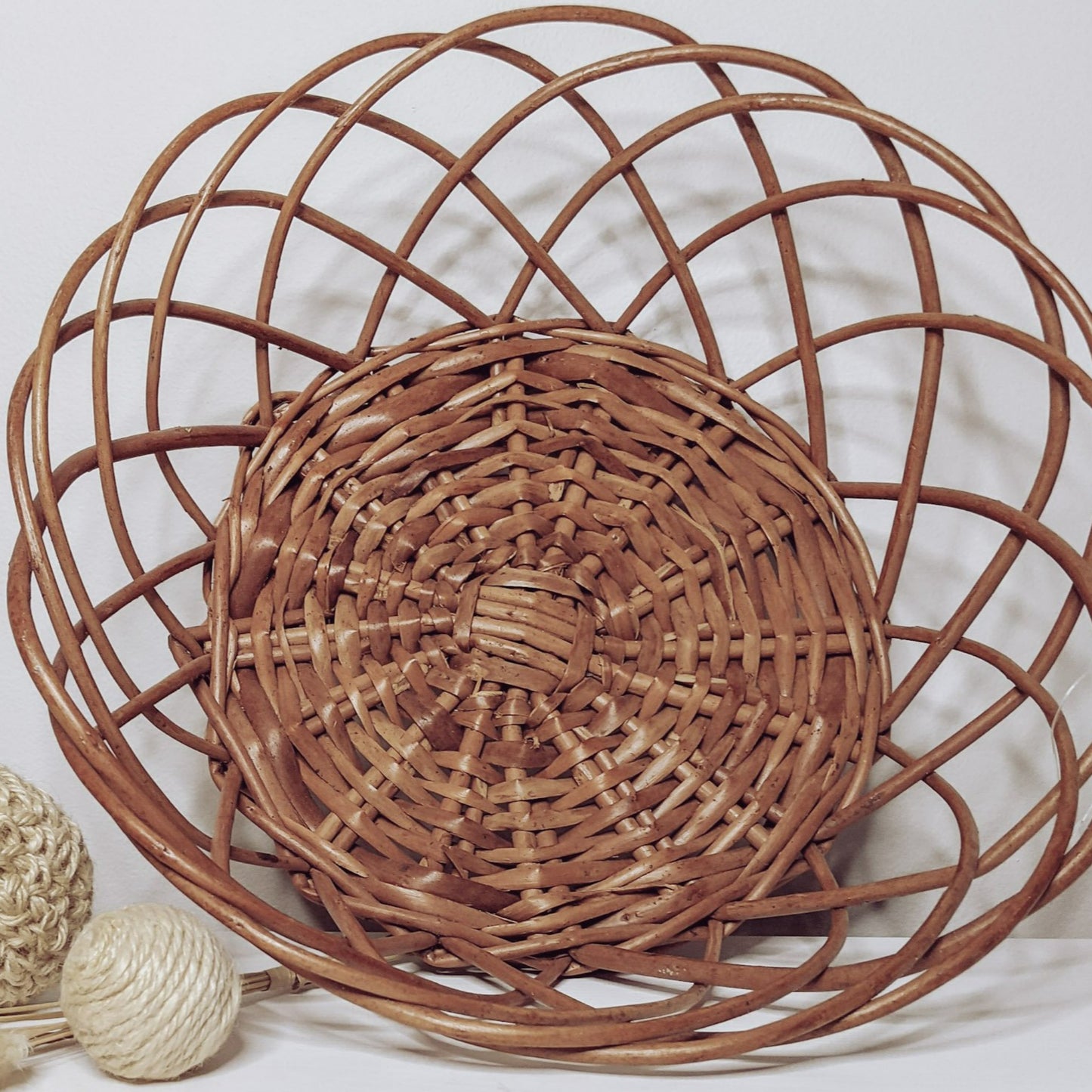 Open Weave Wicker Basket